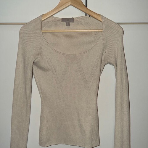 H&M Beige Women's Blouse Small Used