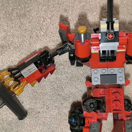 Lego 9448 Ninjago Rise of the Snakes Samurai mech used with missing parts