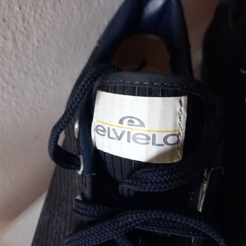 Blue canvas shoes size 41 with high sole