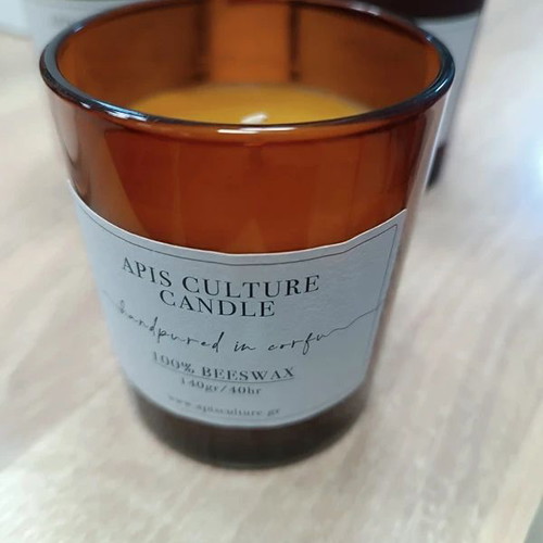Handmade Beeswax Candle 140g new, natural aroma