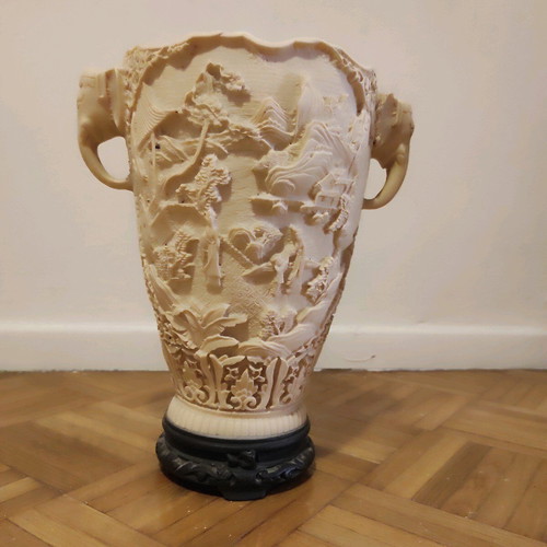 Alabaster decorative antique like new with Chinese carvings