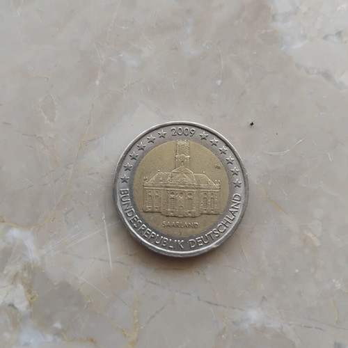 Commemorative 2 Euro Coin Germany Saarland used