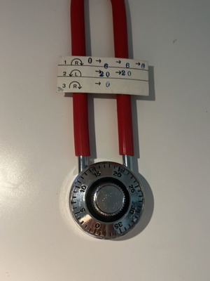 Vintage combination padlock