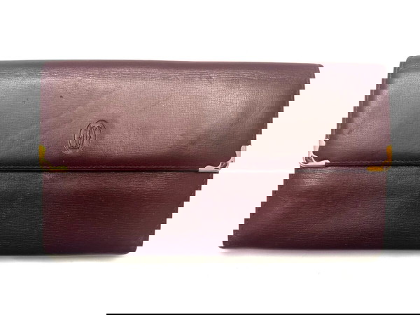 Cartier Classic red flap leather wallet
