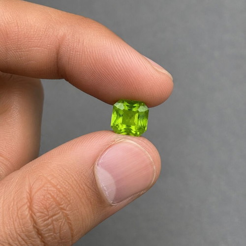 Natural Peridot 2.93 ct ALGT Certified Intense Yellowish Green