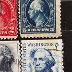 Γραμματόσημα George Washington σαν καινούργια, ΗΠΑ 1908-1981, σετ 5 τεμ.