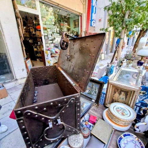 Wrought Iron Safe Like New, Handmade with Rivets