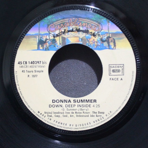 Donna Summer Down, Deep Inside 7" vinyl single used, pop