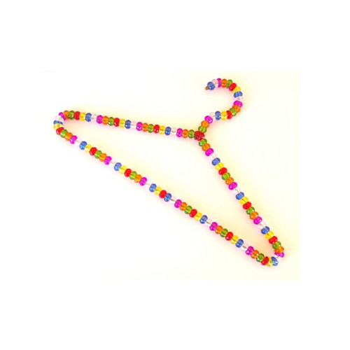 Colorful clothes hangers set of 10 like new with beads