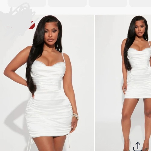 Midi white satin dress new with corset bust