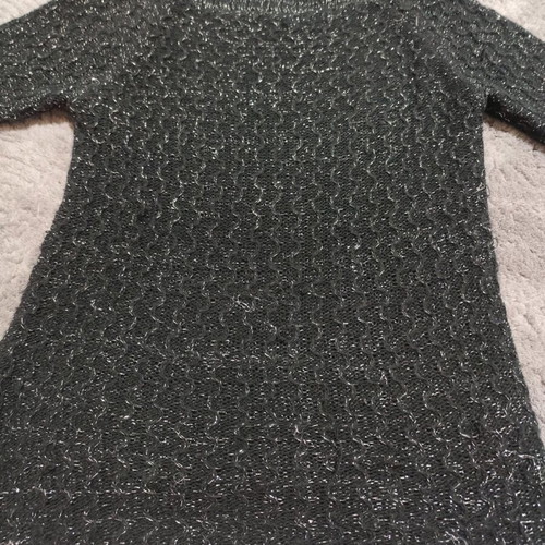 Knitted blouse like new, black with silver