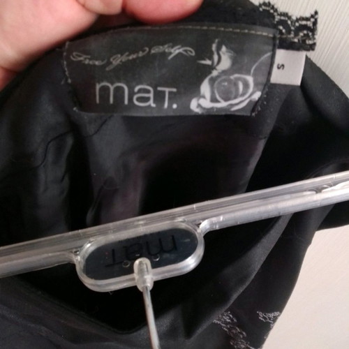 Mat black skirt used with special hem, waist 50, size XL
