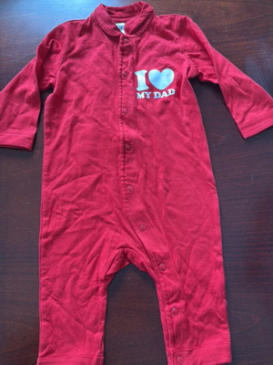 I love my dad H&M red baby romper 6-9 months new