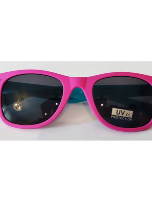 Kids sunglasses new, Wayfarer style fuchsia/blue matte