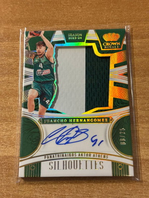 2024 Crown Royale Euroleague Juancho Hernangomez Silhouettes Patch Αυτόγραφο καινούργιο