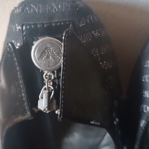 Emporio Armani ballerinas size 38 like new, black with silver details