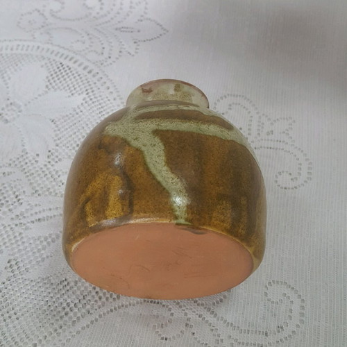 Vintage vase used, stoneware ceramic, handmade