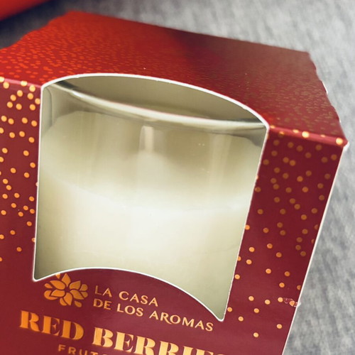 Scented Candle Red Berries New in Glass Jar