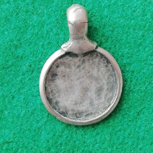 Phaistos Disc Necklace vintage, used, made of alpaca