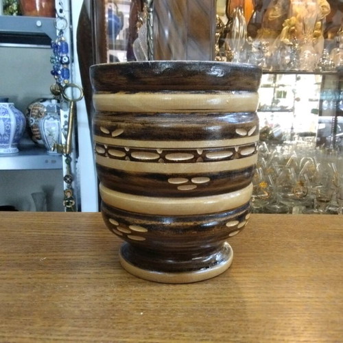 Wooden carved decorative mortar like new for spices