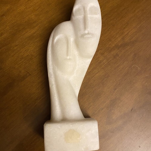 Modern sculpture from authentic Paros marble, like new