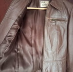 Brown genuine leather jacket Pink Woman like new, size M