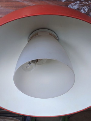 IKEA 365+ BRASA 45cm red vintage metal pendant light