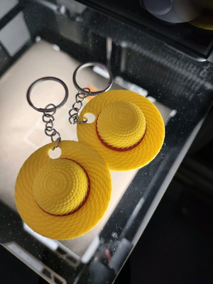 Luffy Straw Hat keychain made to order, set of 2