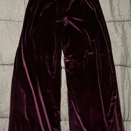 Pink Woman velvet pants purple new