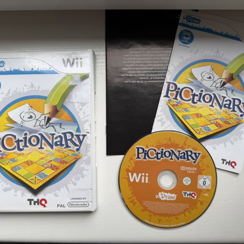 Pictionary Nintendo Wii game used with manual