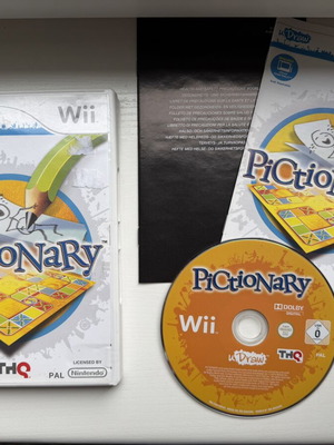 Pictionary Nintendo Wii game used with manual