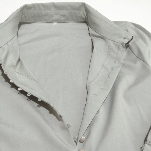 Vintage gray shirt with pearl buttons used, size S