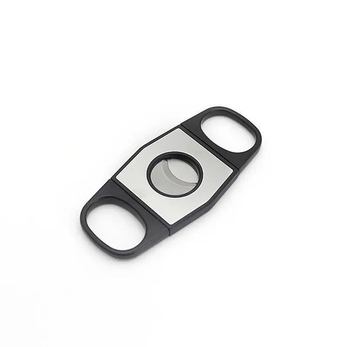 Black cigar cutter with stainless steel double blades new