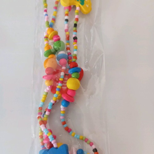 Children's necklace new with colorful hair clips