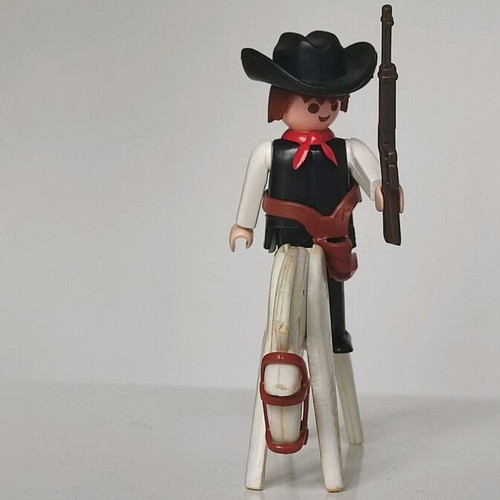 Lyra-playmobil rider with horse and accessories used, Cowboy 80s-90s