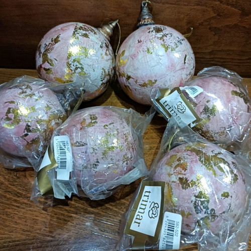 Trimar Christmas balls set of 6, new, early 00s