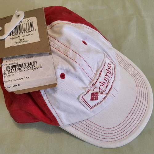 Columbia sports cap new, o/s unisex, white-red