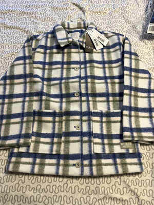 Guess girls coat, brand new, white and blue