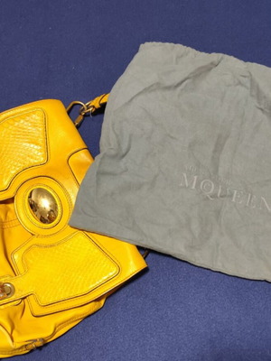 Alexander McQueen Vintage Yellow Leather Novak Handbag used