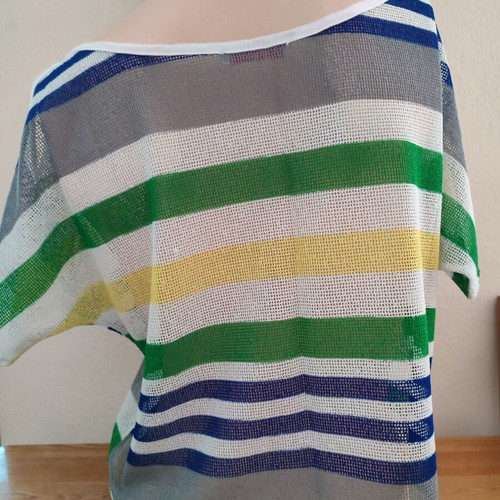 Patty Moon summer striped knitted blouses set of 2 new, size L/XL