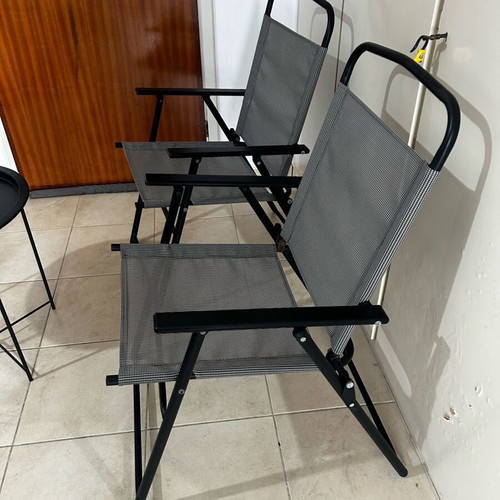 Balcony set used with 2 folding chairs and table