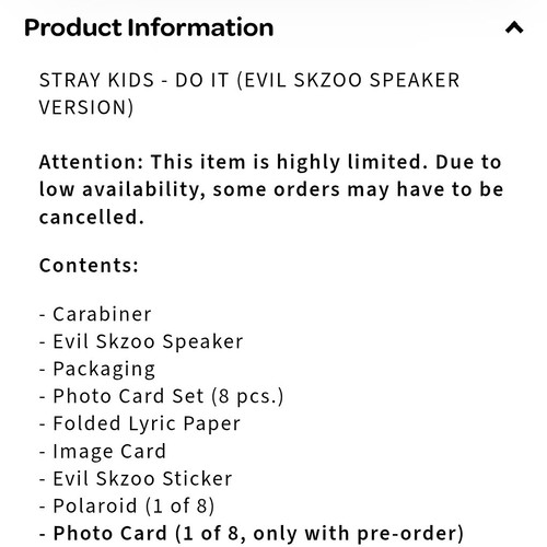 Stray Kids Do It (Evil Skzoo Speaker Version) like new