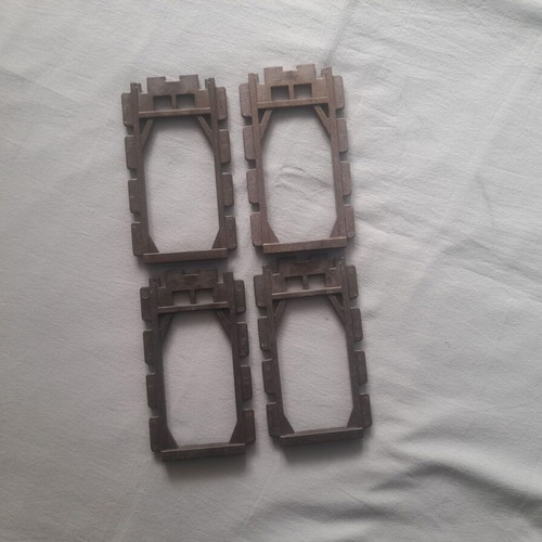 Playmobil wooden castle interior frames knights set of 4 used