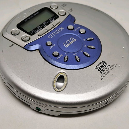 Citizen Vintage Portable CD Player and Radio used, DTS model