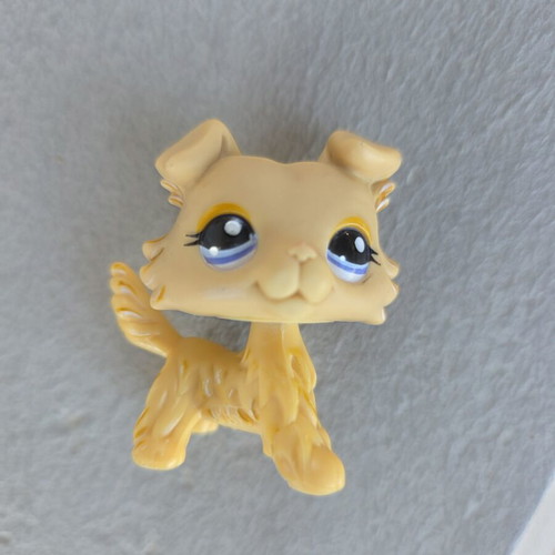 LPS Yellow Collie Dog #1194 rare, like new