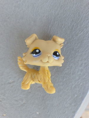 LPS Yellow Collie Dog #1194 rare, like new