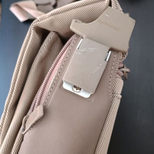Piquadro professional bag used, beige and gray