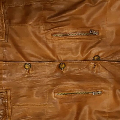 Milestone men's leather jacket like new, tan color, size XL