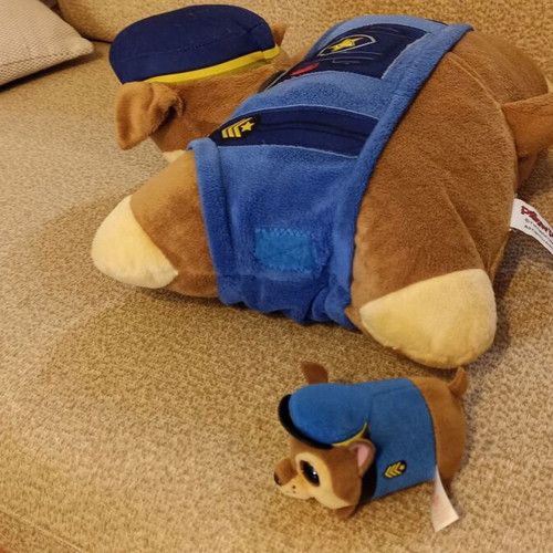 Chase Paw Patrol Pillow Pets used with Ty plush figure
