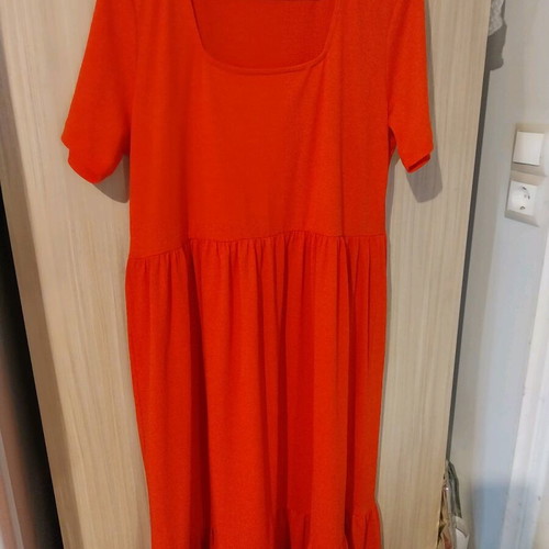 OVS coral dress new with square bust